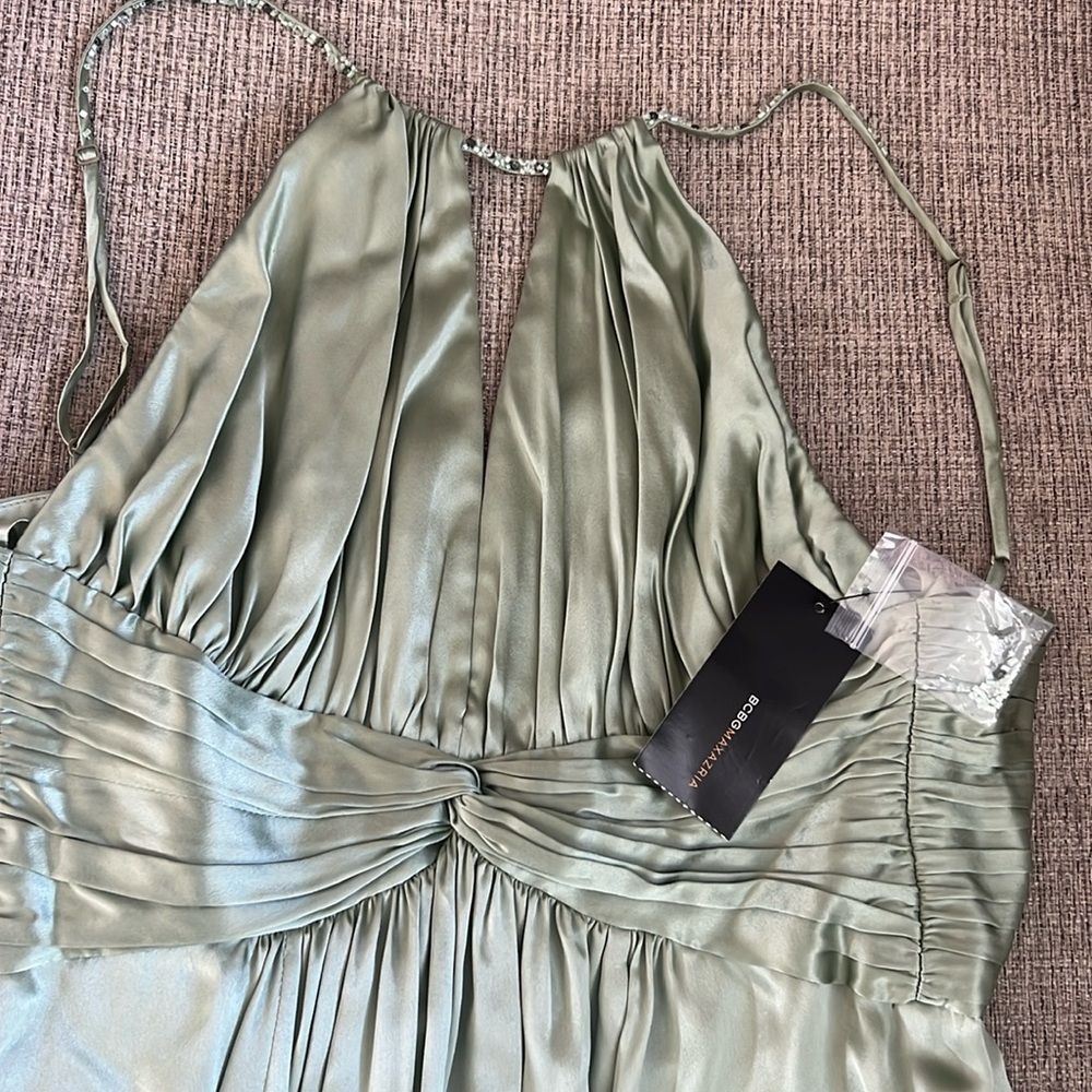 BNWT BCBG Max Azaria satin long evening dress size 0